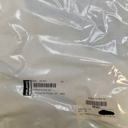 Polaris 5814971 Right Hand Intake Screen New Genuine