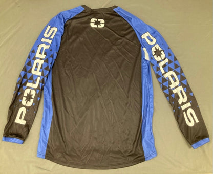 Polaris 286272206 Turbo Jersey (LS, Black/Blue, Large) New Genuine