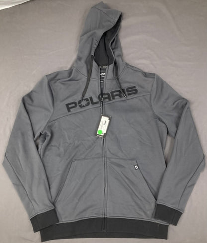 Polaris 286149303 Men's Tech Hoodie (Full Zip, Grey, Medium) New Genuine