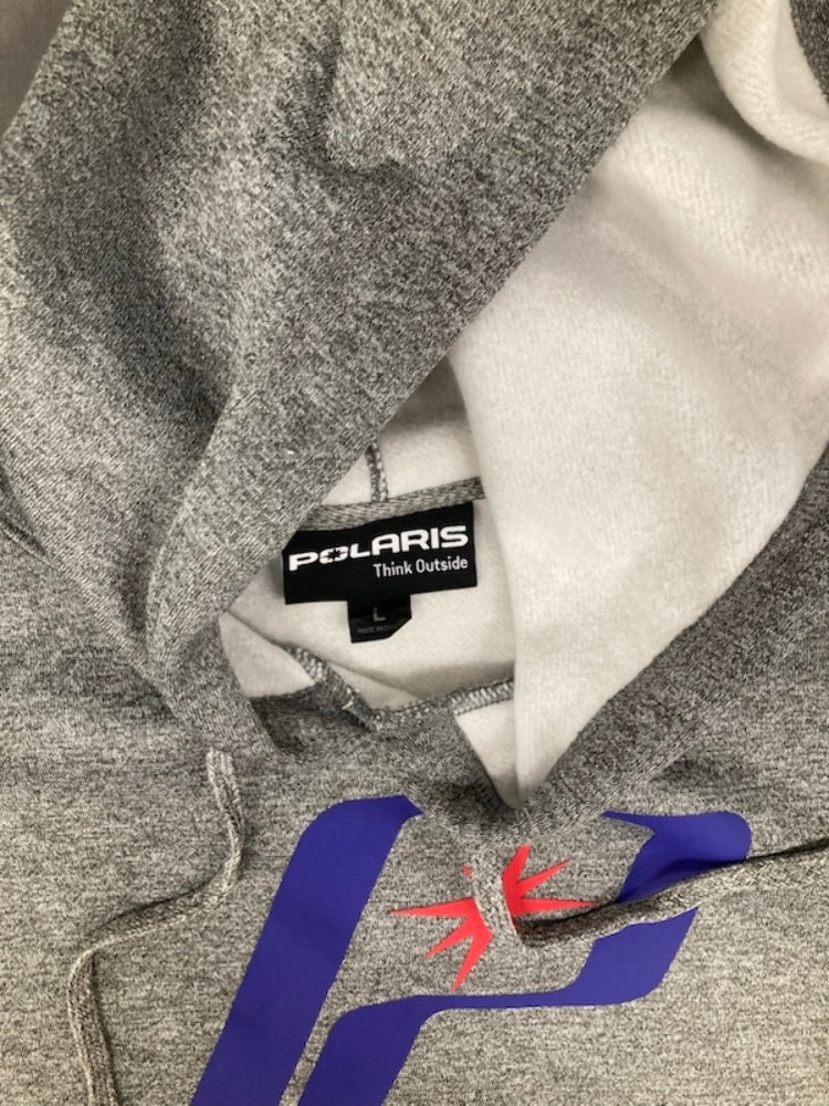 Polaris 286463006 Men's Retro P Hoodie (Grey, Large) New Genuine