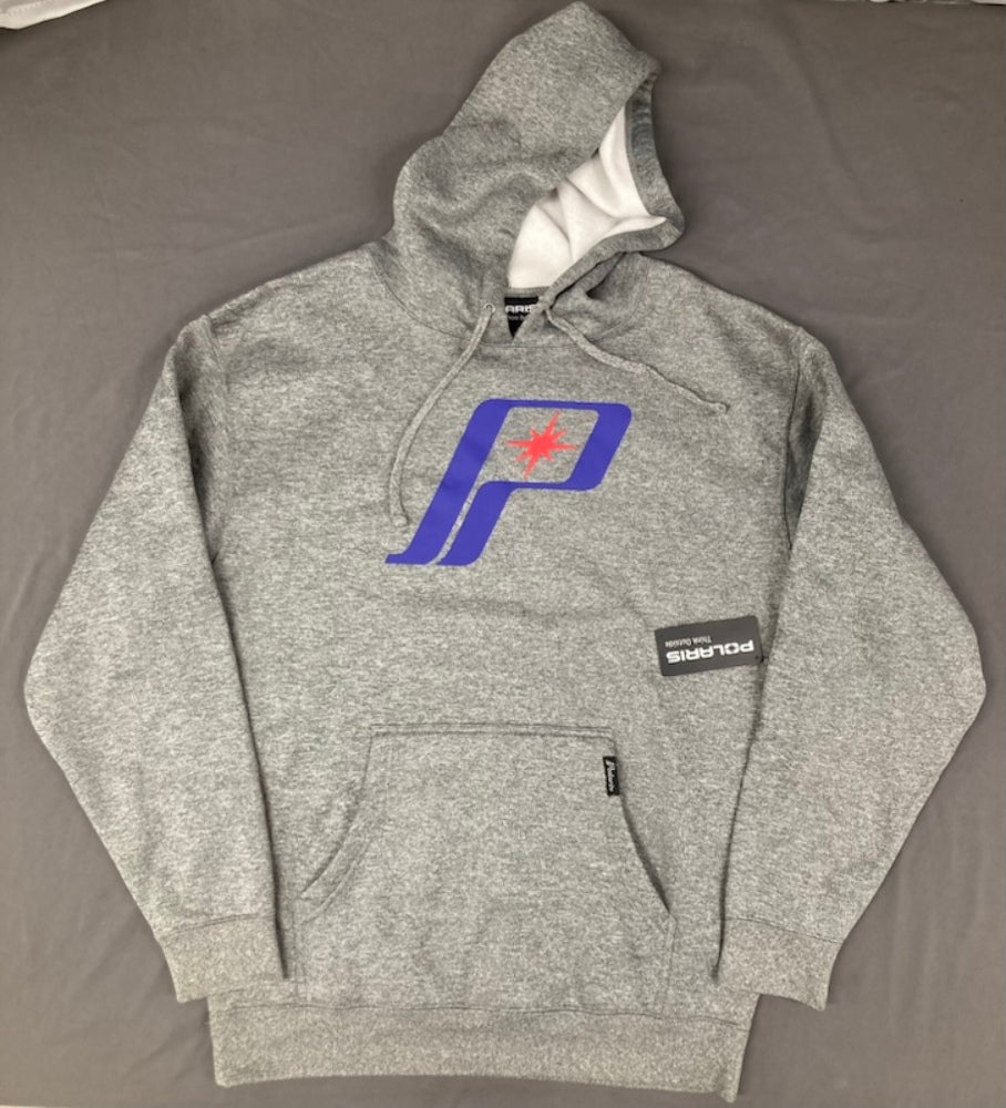 Polaris 286463006 Men's Retro P Hoodie (Grey, Large) New Genuine