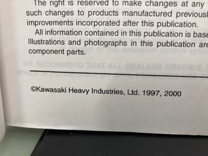 Kawasaki 99924-1228-03 Eliminator 125 Service Manual '97,'00 Genuine
