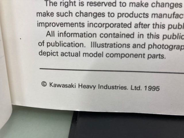 Kawasaki 99924-1193-01 Ninja ZX-7RR ZX-7R Service Manual '95 Genuine