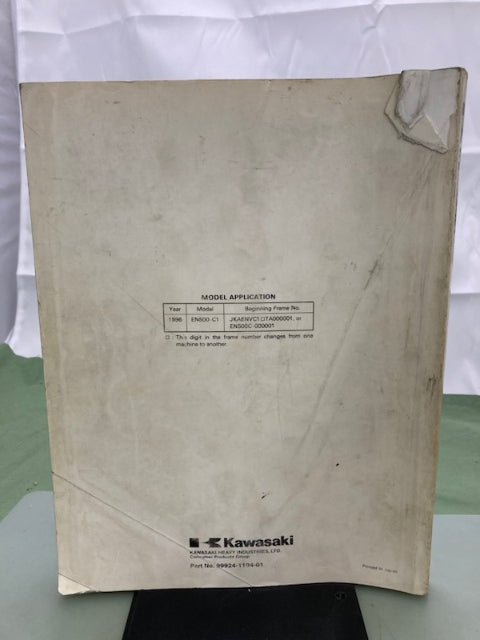 Kawasaki 99924-1194-01 EN500 Vulcan 500 LTD Service Manual '96 Genuine