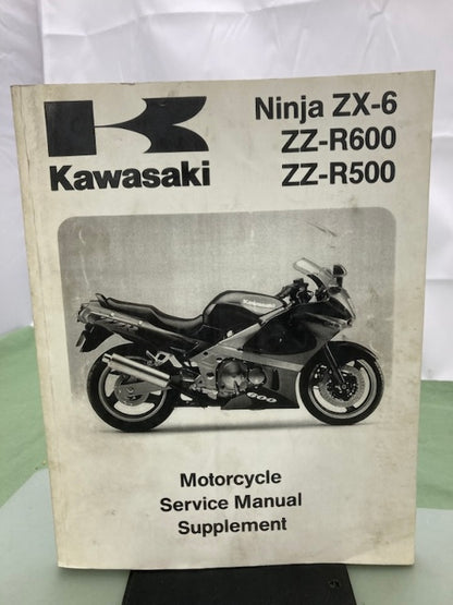 Kawasaki 99924-1161-57 Ninja ZX-6 ZZ-R600 ZZ-R500 Serv Man Supp '92-'00 Genuine