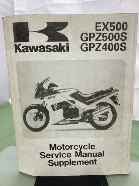 Kawasaki 99924-1082-53 EX500 GPZ500S GPZ400S Serv Man Supp '86-'93 Genuine
