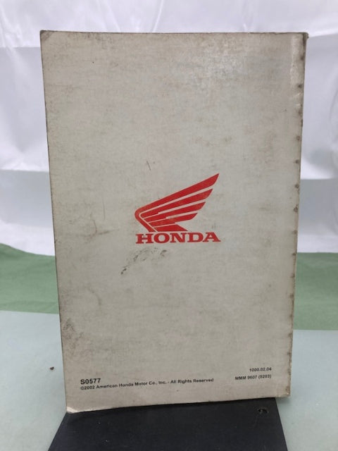 Honda MMM 9607 (0203) Motorcycle Scooter ATV Spec Manual 1991-1999 Genuine