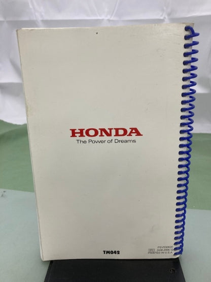 Honda PSV53062E Marine Engine Specs Manual 2007 Genuine