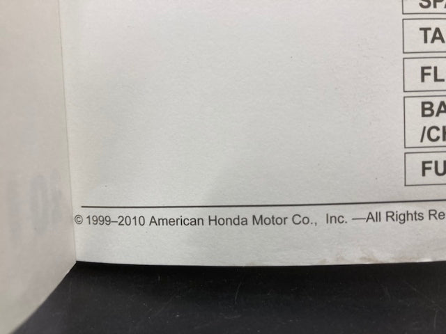 Honda PSV53062H Marine Engine Specs Manual 2011 Genuine