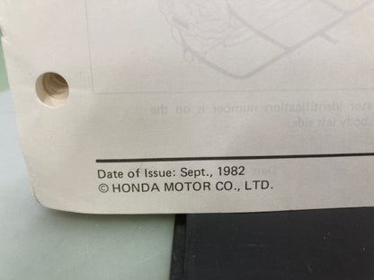 Honda 61ME500 CB650SC Nighthawk Shop Manual 1983 Genuine