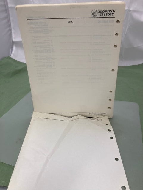 Honda 61ME500 CB650SC Nighthawk Shop Manual 1983 Genuine