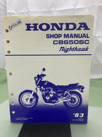 Honda 61ME500 CB650SC Nighthawk Shop Manual 1983 Genuine