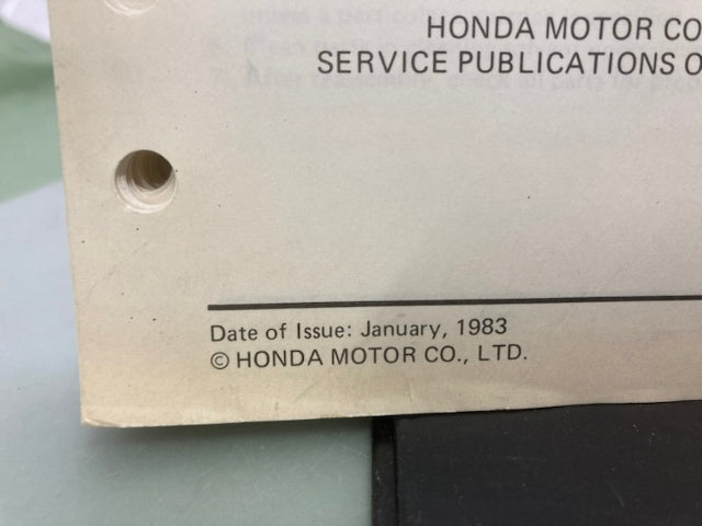Honda 61MB200 V45 Interceptor VF750F Shop Manual 1983 Genuine