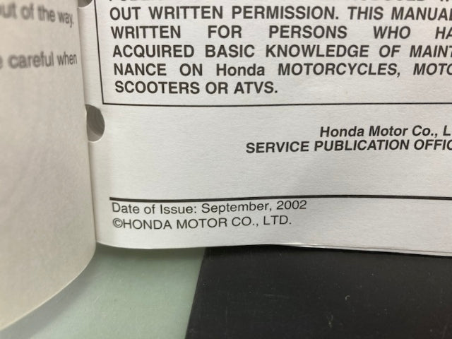 Honda 61KPS02 CRF230F Service Manual 2003-2005 Genuine