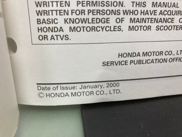 Honda 61MBN05 XR650R Service Manual 2000-2006 Genuine