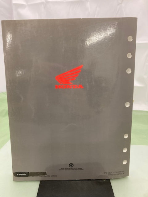 Honda 61MBN05 XR650R Service Manual 2000-2006 Genuine