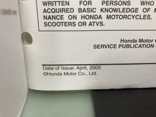 Honda 61GEL53 CRF50F Service Manual 2004-2012 Genuine