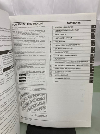 Honda 61KSJ03 CRF80F CRF100F Service Manual 2004-2007 Genuine