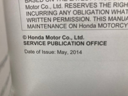 Honda 61KRN61 CRF250R Service Manual 2014-2015 Genuine