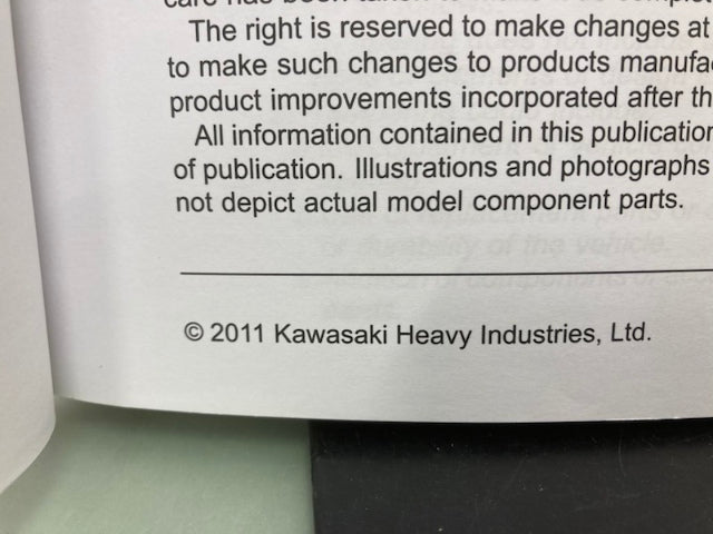 Kawasaki 99924-1452-31 Terxy4 750 4x4 EPS Service Manual 2011 Genuine