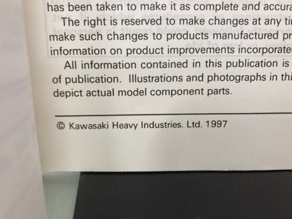 Kawasaki 99924-1221-51 1100STX JetSki Service Manual Supplement 1997 Genuine