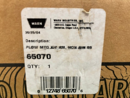 Warn 65070 Center Plow Mounting Kit Honda Rincon New Genuine
