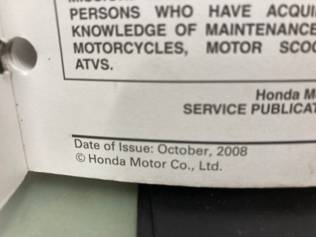 Honda 61HN254 TRX500FA/FGA/FPA Fourtrax Rubicon Service Manual '05-'14 Genuine
