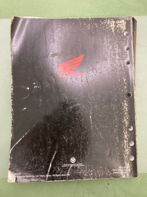 Honda 61HL500 SXS500M2 Service Manual '15 Genuine
