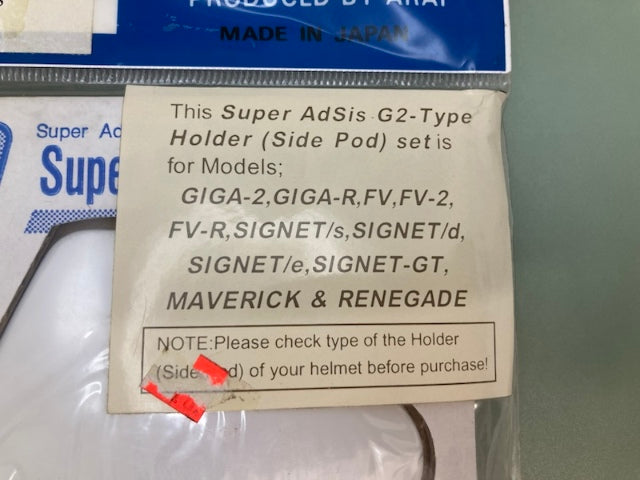 Arai 3050 Super AdSis G2-Type Holder (Side Pod) New Genuine