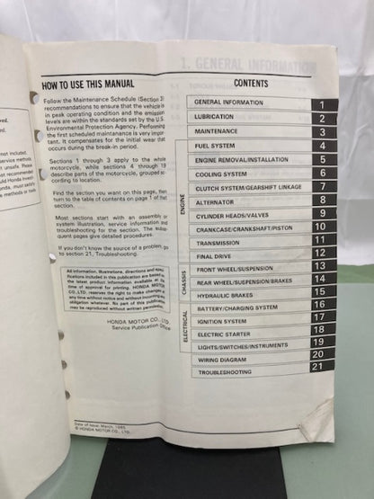 Honda 61MK300 Magna VF700C Shop Manual 1985 Genuine