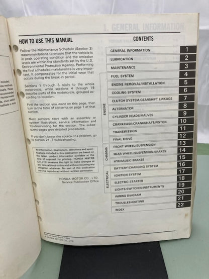 Honda 61MK301 VF700C Magna Service Manual 1985-1986 Genuine