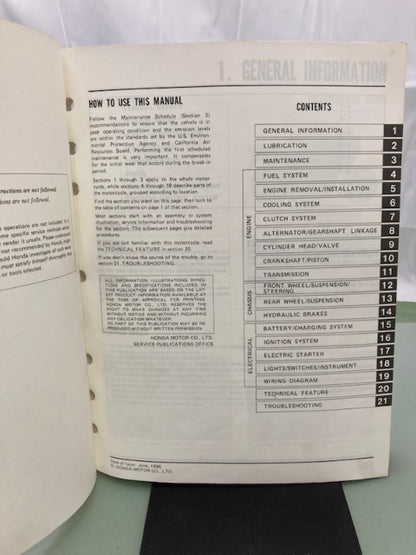 Honda 61MF202 VF500F 500 Interceptor Service Manual 1984-1986 Genuine