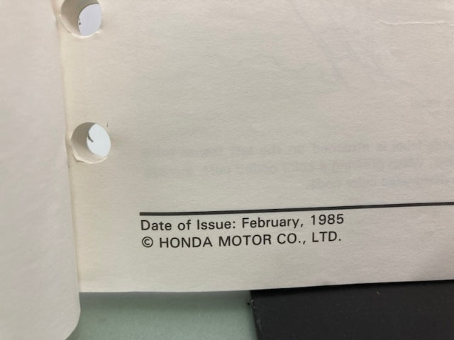 Honda 61KN500 XR350R Shop Manual 1985 Genuine