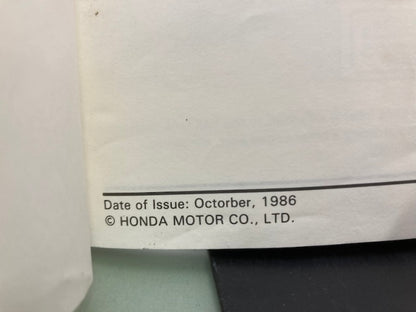 Honda 61GR100 SE50/50P Elite 50S/50 Service Manual 1987 Genuine