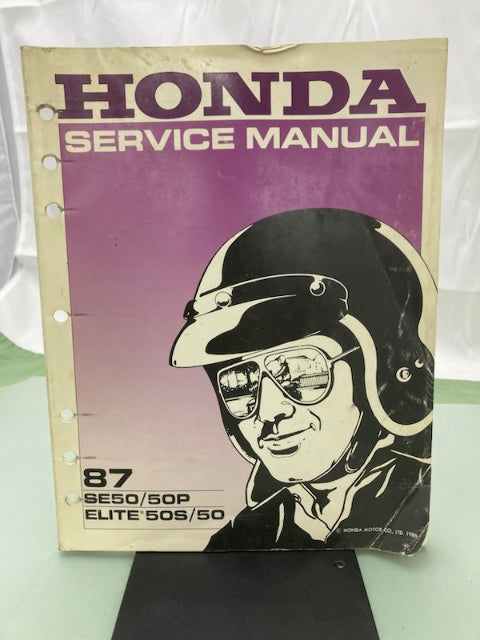 Honda 61GR100 SE50/50P Elite 50S/50 Service Manual 1987 Genuine