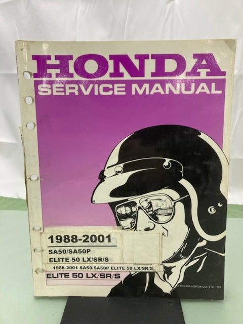 Honda 61GS712 SA50/SA50P Elite 50 LX/SR/S Service Manual 1988-2001 Genuine