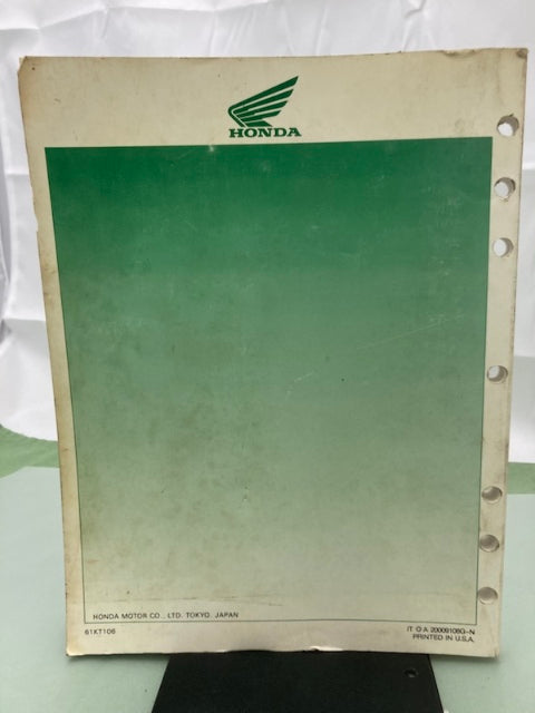 Honda 61KT106 XR250R Service Manual 1986-1995 Genuine