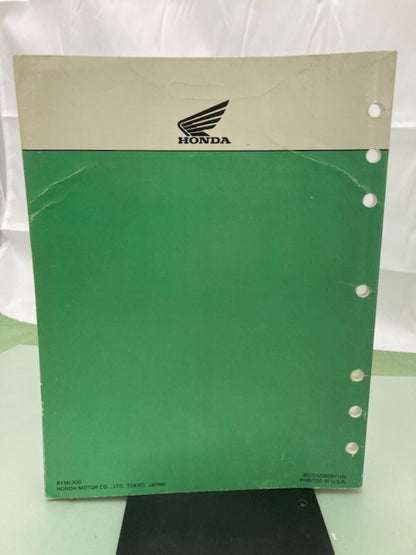Honda 61ML300 CR500R Service Manual 1992 Genuine