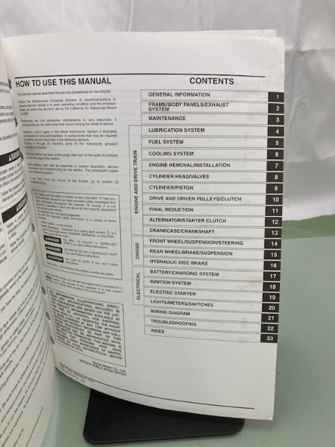 Honda 61KFR03 CN250 Helix Service Manual 2004-2006 Genuine