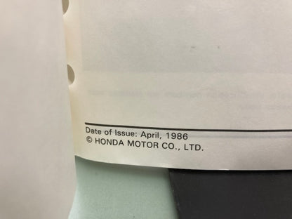 Honda 61MC900 CB450SC Service Manual 1986 Genuine