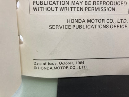 Honda 61KL301 XL350R Shop Manual 1984-1985 Genuine