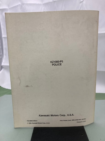 Kawasaki 99963-0060-01 KZ1000 Police Service Manual Supplement 1985 Genuine