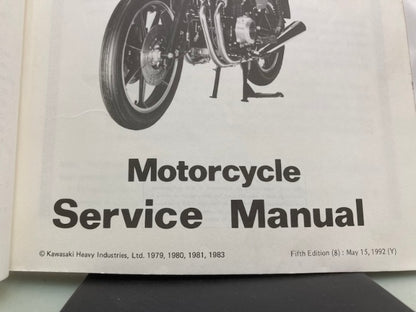 Kawasaki 99924-1018-05 KZ400 KZ500 KZ550 Service Manual 1983 Genuine