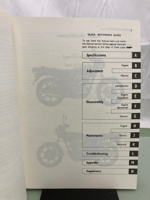 Kawasaki 99924-1019-09 Z250 Z305 KZ305 Twin Service Manual 1991 Genuine