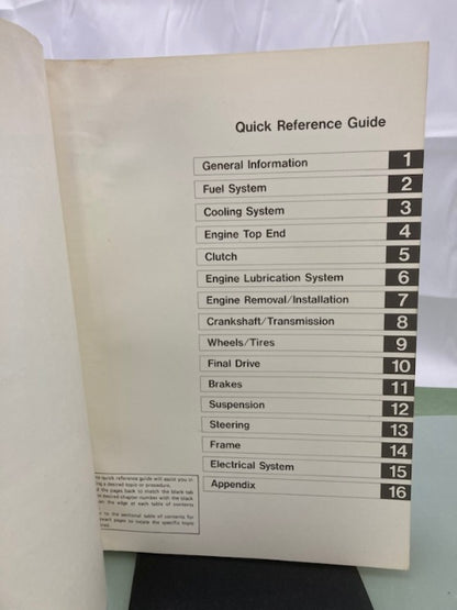 Kawasaki 99924-1079-03 Ninja750R GPX750R Service Manual 1990 Genuine