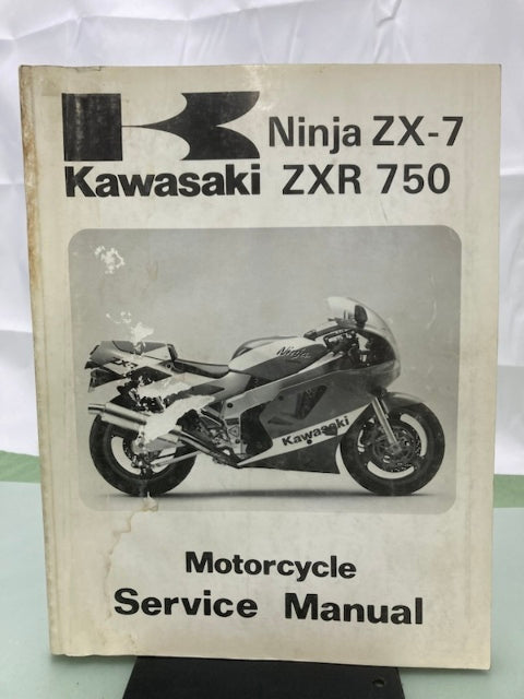 Kawasaki 99924-1112-01 Ninja ZX-7 ZXR 750 Service Manual 1991 Genuine