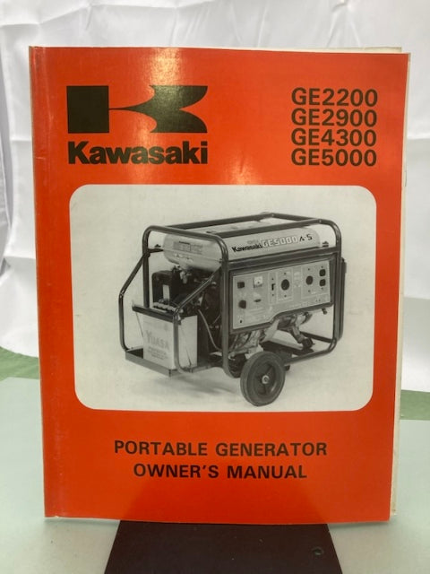 Kawasaki 99920-2125-02 GE2200 GE2900 GE4300 GE5000 Owner's Manual 1995 Genuine
