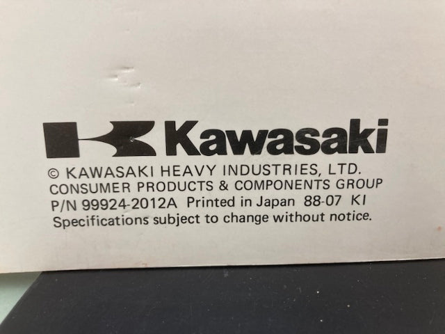 Kawasaki 99924-2012A GA1000A GA1400A Portable Generator Workshop Manual Genuine