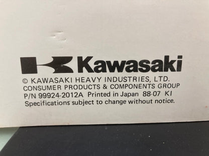 Kawasaki 99924-2012A GA1000A GA1400A Portable Generator Workshop Manual Genuine