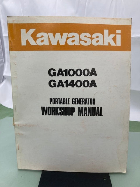 Kawasaki 99924-2012A GA1000A GA1400A Portable Generator Workshop Manual Genuine